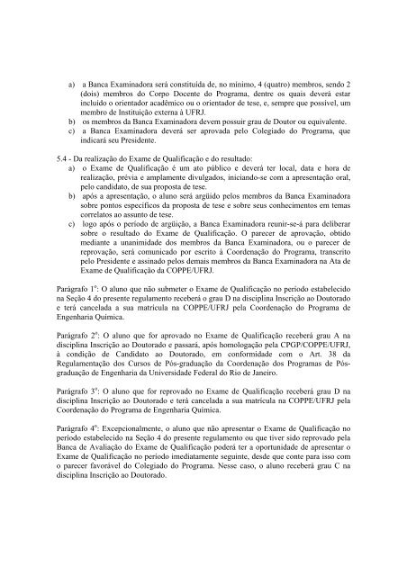 NOVO Regulamento do Curso de Doutorado do ... - peq / coppe / ufrj