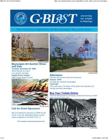 GBLasT Art Auc. - Georgian Bay Land Trust