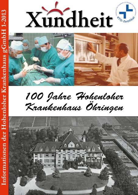 Xundheit aktuell 1-2013 - Hohenloher Krankenhaus GmbH