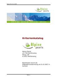 Zum Kriterienkatalog der Alpine Pearls