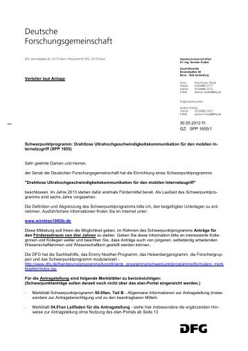 Aufforderung zur Antragstellung (PDF) - Wireless 100 Gb/s and ...