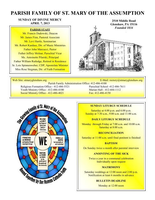 April 7, 2013 - St. Mary of the Assumption Parish