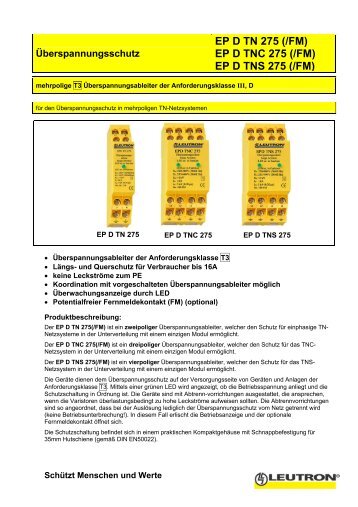 EP D TN 275 - Leutron GmbH