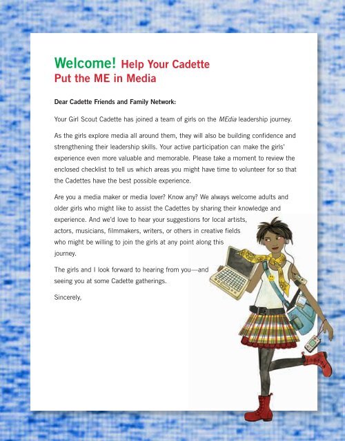 Cadette Family & Friends Letters Girl Scouts of the USA