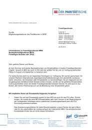 Rundschreiben Freiwilligendienste - Der ParitÃ¤tische in Bochum