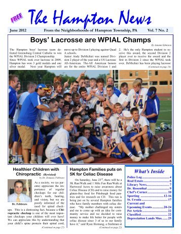 Boys' Lacrosse are WPIAL Champs - The Hampton News