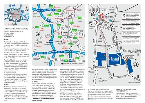 Brunel University campus map - AGCAS