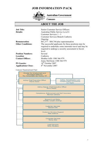 JOB INFORMATION PACK - Comcare