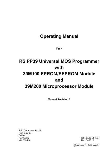 Stag PP39 Users Manual - Matthieu Benoit