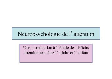 Neuropsychologie de l'attention - Resodys