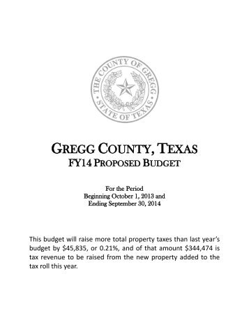 Fiscal Year 2014 - Gregg County