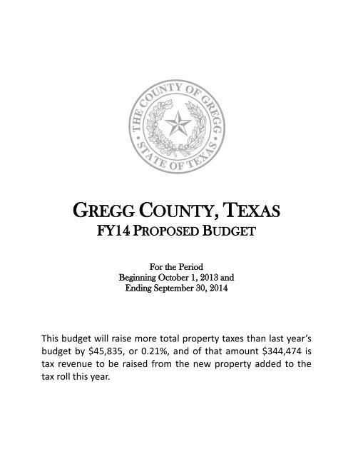 Fiscal Year 2014 - Gregg County