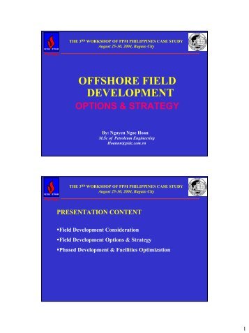 offshore field development options & strategy - CCOP