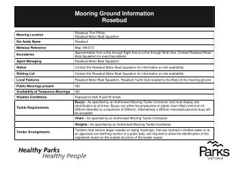 Rosebud Mooring Area Information (PDF File 2.1 MB) - Parks Victoria