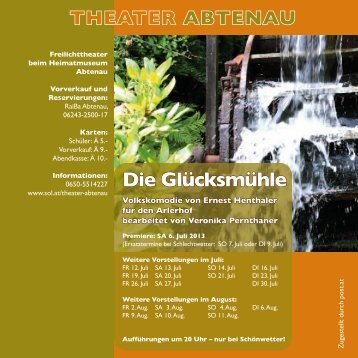 Die GlÃ¼cksmÃ¼hle - Theater Abtenau