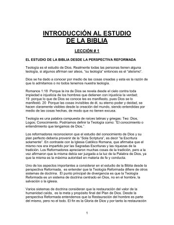 INTRODUCCIÃN AL ESTUDIO DE LA BIBLIA - Cimiento Estable