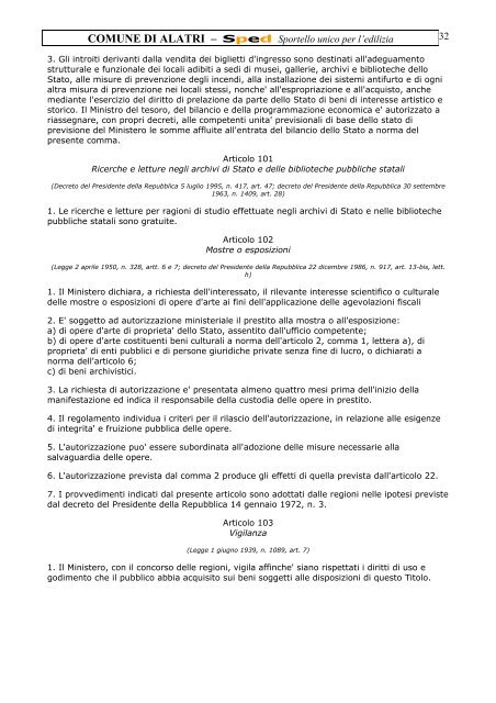 Decreto Legislativo 29 ottobre 1999, n.490 - Comune di Alatri