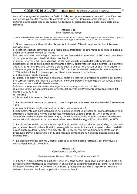 Decreto Legislativo 29 ottobre 1999, n.490 - Comune di Alatri