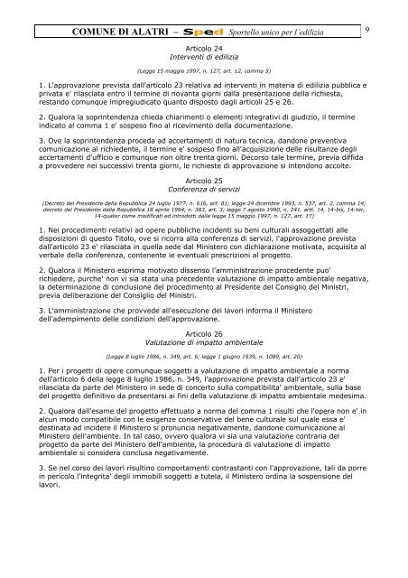 Decreto Legislativo 29 ottobre 1999, n.490 - Comune di Alatri