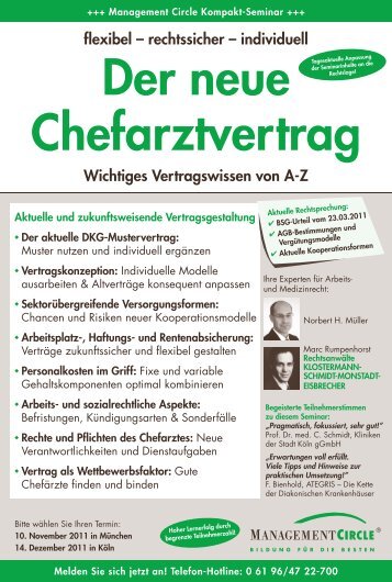 Seminar: Der neue Chefarztvertrag - Management Circle AG