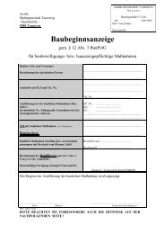 Baubeginnsanzeige - Tamsweg