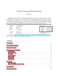 CSC151 Functional Problem Solving - Computer Science - Grinnell ...