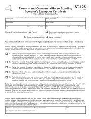 Form ST-125::7/08:Farmer's and Commercial Horse Boarding ...