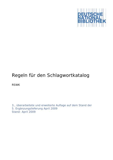 Regeln für den Schlagwortkatalog (RSWK)