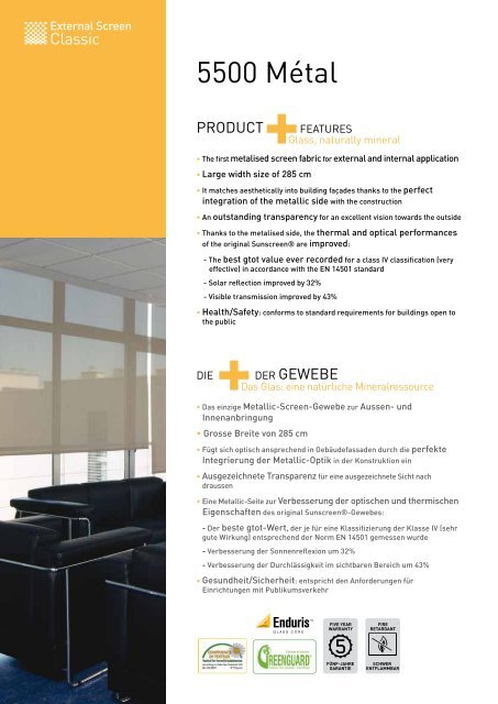 Download im PDF - Sunscreen Mermet