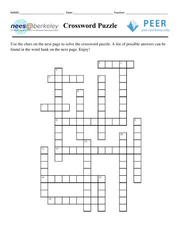 Crossword Puzzle - PEER