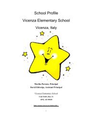 School Profile - Vicenza Elementary School - DoDEA