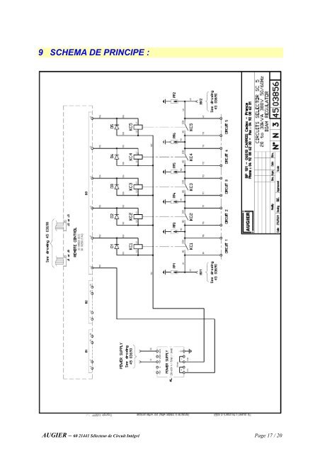 SÃ©lecteur de Circuits IntÃ©grÃ© Pour rÃ©gulateurs DIAM4100 ... - Augier