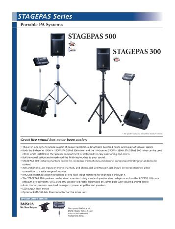 STAGEPAS 500 STAGEPAS 300 - Yamaha Commercial Audio