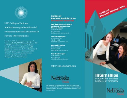 Internships - UNO CBA