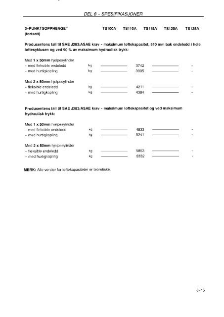 INSTRUKSJONSBOK - NOA Maskin AS