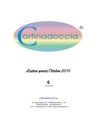 Listino prezzi Ottobre 2010 â¬