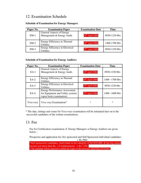 National Certification Examination for Energy Managers and ...A ...