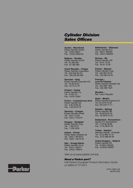 ACP Series Piston Accumulators