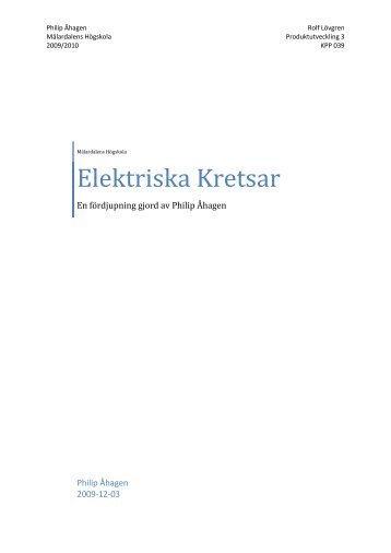 Elektriska kretsar.pdf - Rolf Lövgren