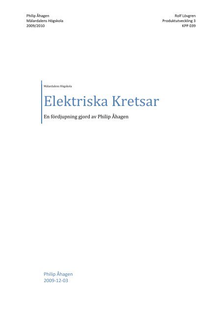 Elektriska kretsar.pdf - Rolf Lövgren
