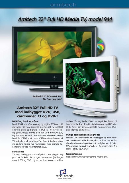 Amitech 32â€ Full HD TV med indbygget DVD, USB ... - Lomax