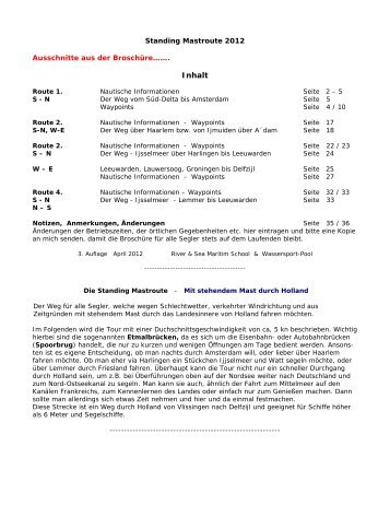 Standing Mastroute 2012 - In deutscher Sprache