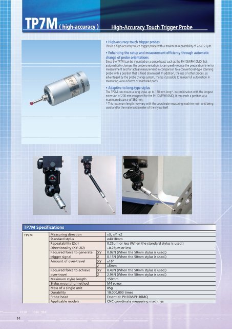 Probes for Coordinate Measuring Machines - Mitutoyo America ...