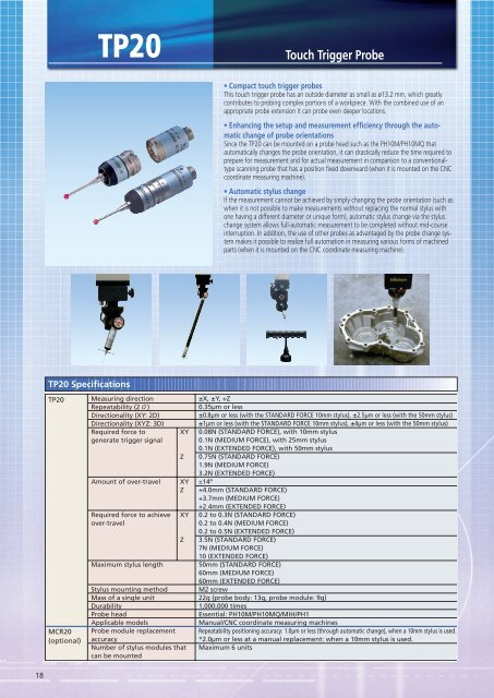 Probes for Coordinate Measuring Machines - Mitutoyo America ...