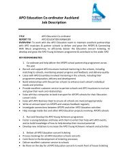APO Education Co-ordinator ~ Job Description