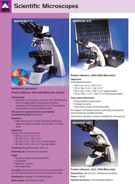 Scientific Microscopes - Asistec