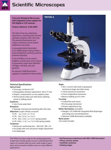 Scientific Microscopes - Asistec