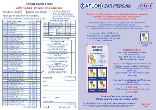 Caflon ear hot sale piercing starter kit