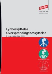 Lyn- og OverspÃ¦ndingsbeskyttelse Oversigtskatalog ... - DESITEK A/S