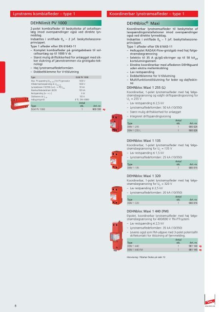 Lyn- og OverspÃ¦ndingsbeskyttelse Oversigtskatalog ... - DESITEK A/S
